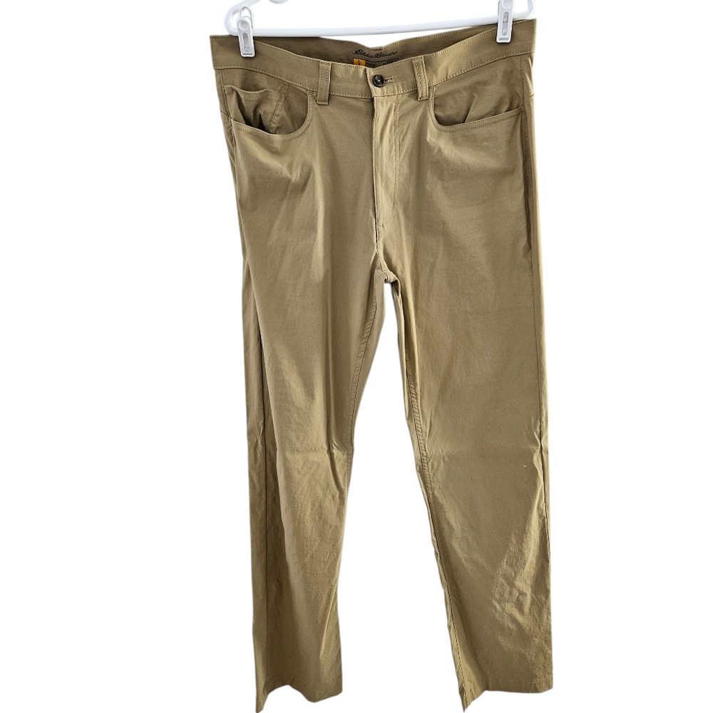 Eddie Bauer Travex Men's Straight Leg Nylon Stretch Khaki Pants